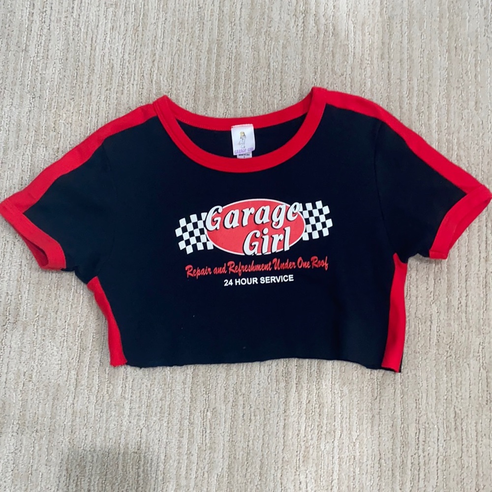 Garage girl vintage cropped top